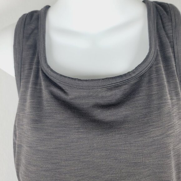 Prana Women's Dark Grey Built-in-Bra Racerback Activewear Tank Top Size XL - Picture 3 of 9